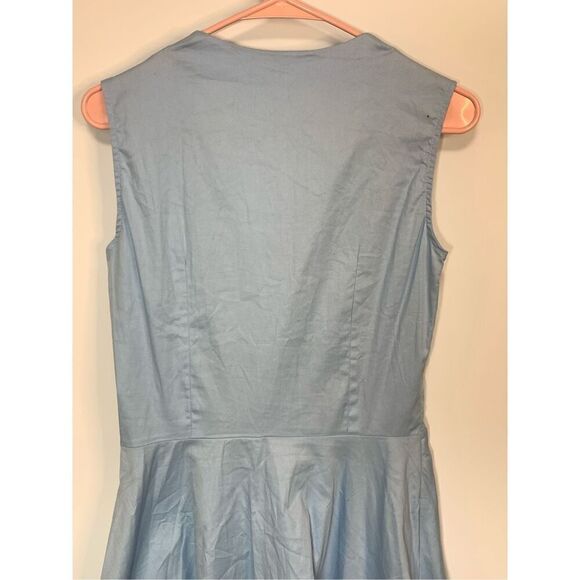 Killreal Women's Polka Dots Knee Length Sleeveless Swing Dress Blue Size Medium - Picture 10 of 10